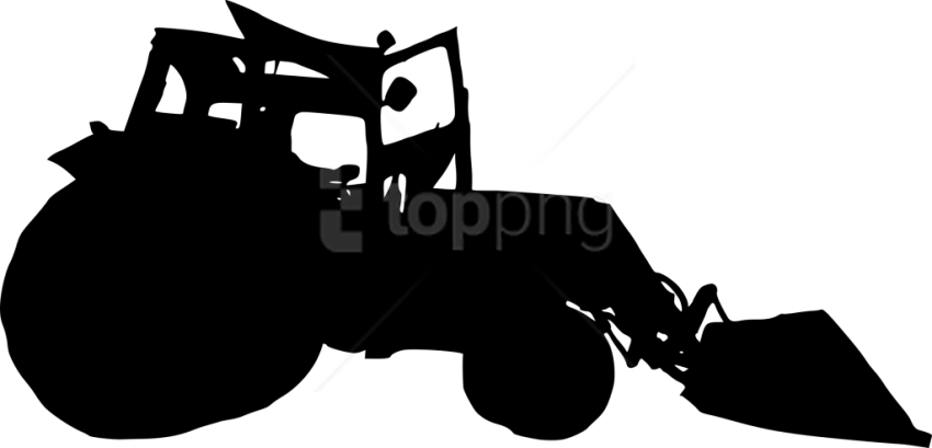 Tractor Silhouette Png (850x409), Png Download