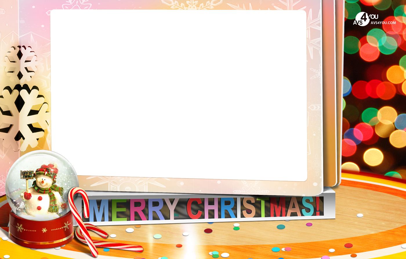 Christmas Photo Frame Online - Decoration (1400x892), Png Download