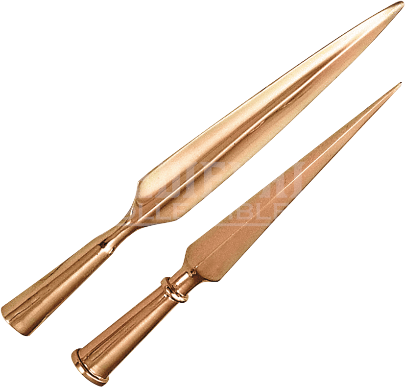 Greek Bronze Spear Parts - Greek Spears And Swords (826x826), Png Download