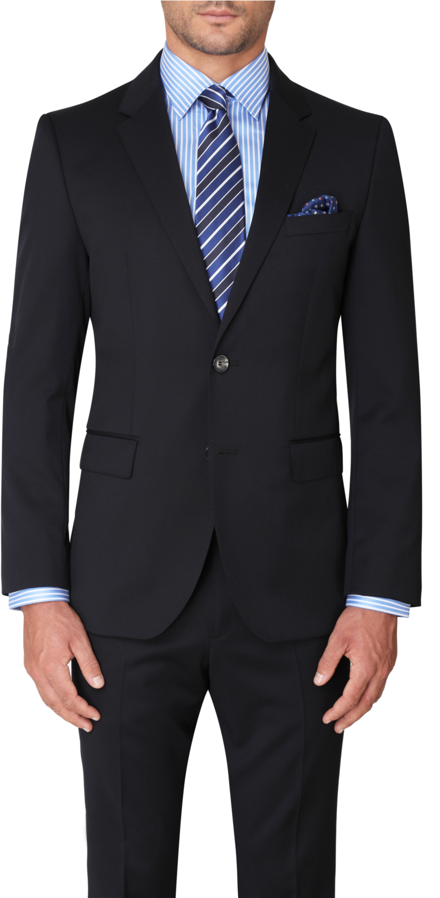 181 6 Half Body - Gieves And Hawkes Navy Suit (1000x1773), Png Download