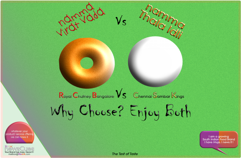 Namma Virat Vada Vs Namma Thala Idli Rcb Vs Csk - Poster (800x533), Png Download