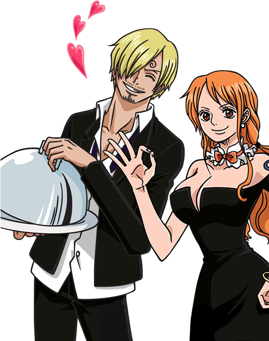 Did Not Get This From Tumblr - Sanji X Nami (540x720), Png Download