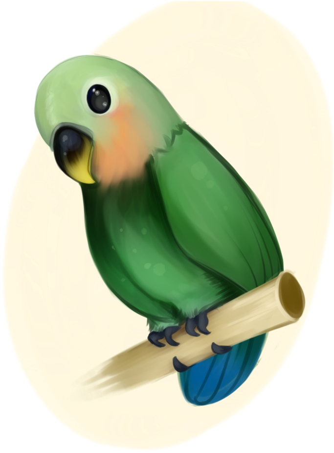Birb Drawing Love Bird Huge Freebie Download For Powerpoint - Lovebird (730x1095), Png Download