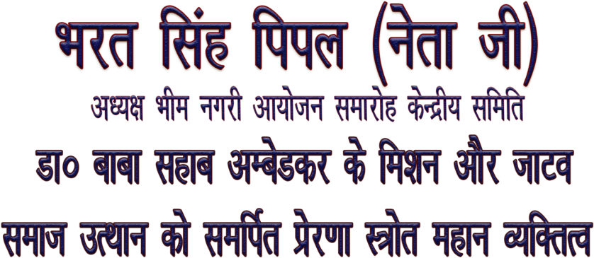 Bharat Singh Pippal Bhim Yatra Images - Calligraphy (1024x427), Png Download