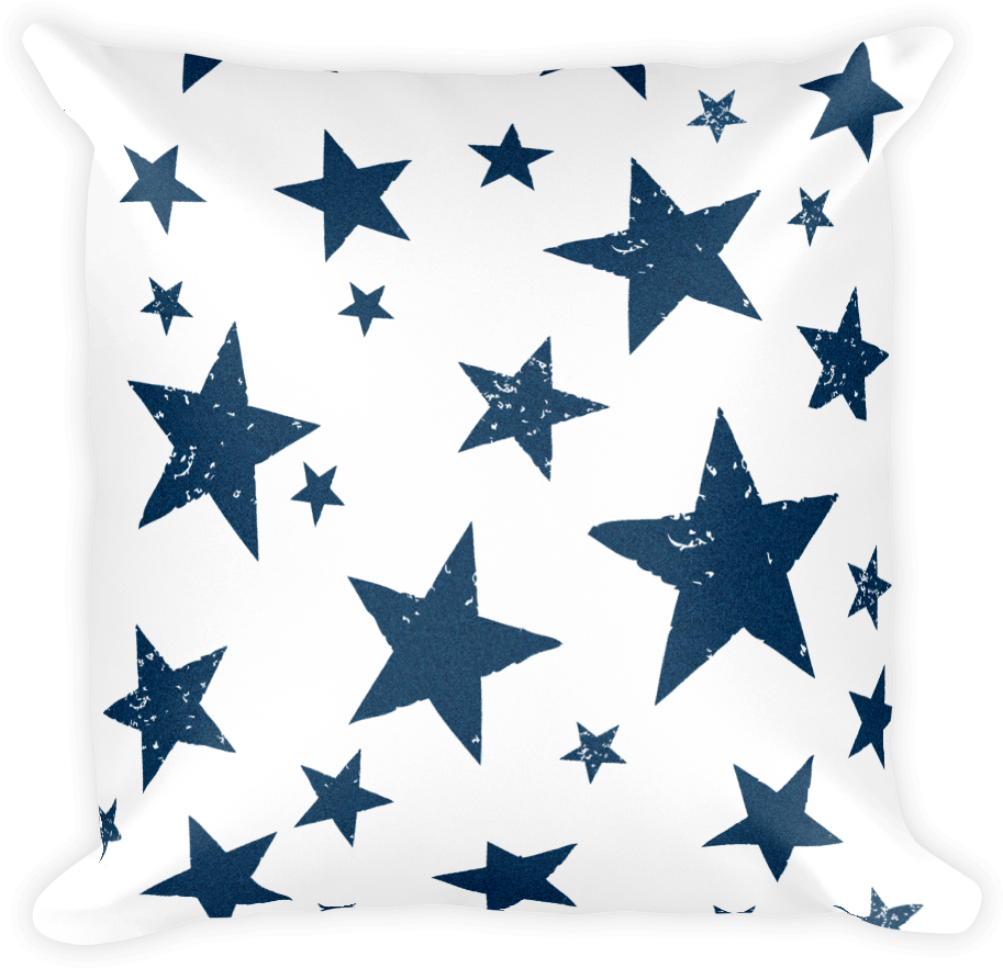 Decorative Throw Pillow / Be A California Star Pattern - Comic Stars (1000x895), Png Download