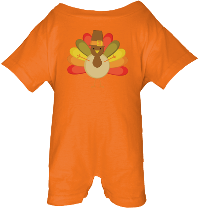 Custom Thanksgiving Turkey Pilgrim Baby Romper Has - Baby Clothes I Just Did 9 Months (480x480), Png Download