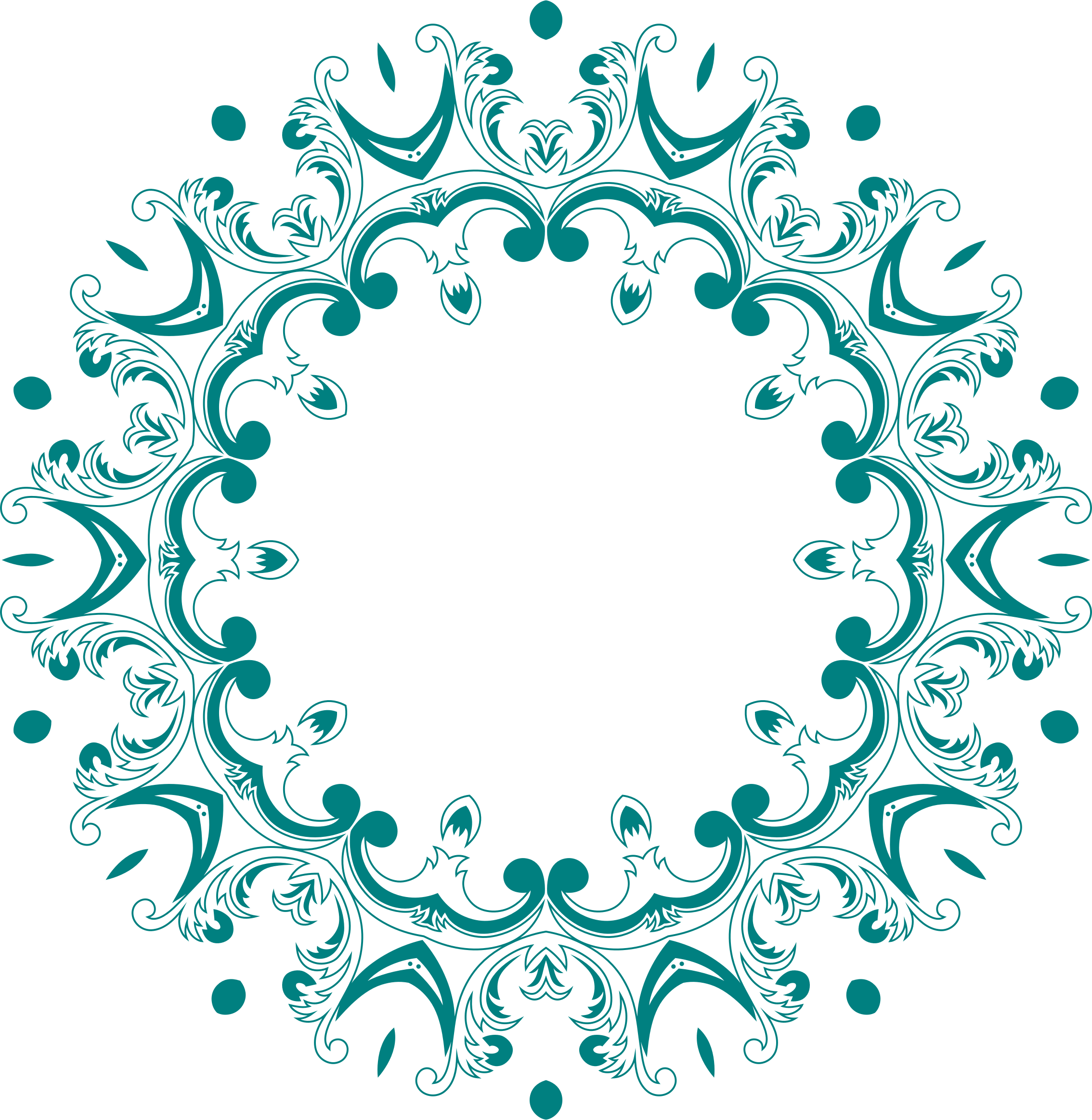 Big Image - Vintage Floral Design Png (2268x2326), Png Download