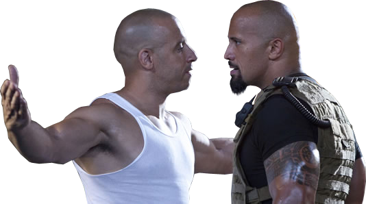 Vin E Dwayne - Vin Diesel Et The Rock (534x298), Png Download