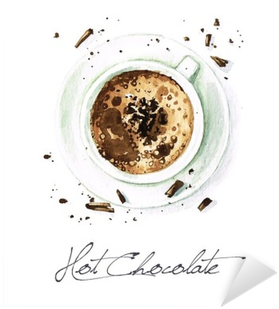 Watercolor Food Painting - Hot Chocolate Watercolor Paintings (400x400), Png Download