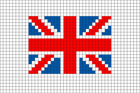 Flag Of United Kingdom Pixel Art Pixel Art Templates, - Minecraft Pixel Art Flags (480x317), Png Download
