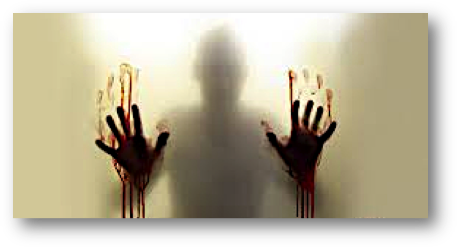 Bloody Hands - Walking Dead Silk Print (929x509), Png Download