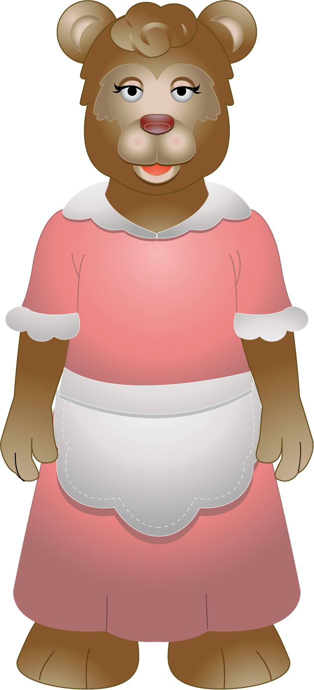 Mama Bear Los Tres Osos Pinterest - Mama Bear From Goldilocks (630x1382), Png Download