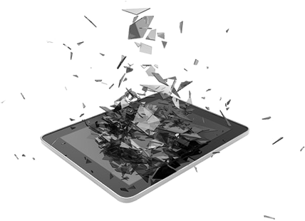 Fast Tablet Repair - Broken Screen Smartphone Png (530x320), Png Download