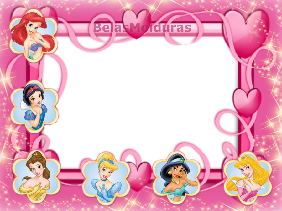 Download Etiquetas Escolar Princesas Disney Clipart - Molduras Para Foto Das Princesas (900x675), Png Download