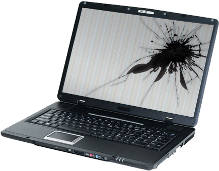 Laptop Screen Repair Experts - Broken Laptop Screen Png (440x360), Png Download