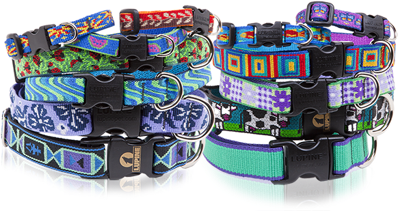 Best Dog Travel Products - Lupine Dog Collars Pattern (600x308), Png Download
