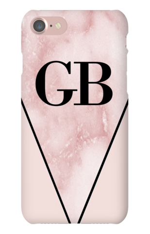 Personalised Pink X Rosa Marble Contrast Iphone 7 Case - Mobile Phone (480x480), Png Download