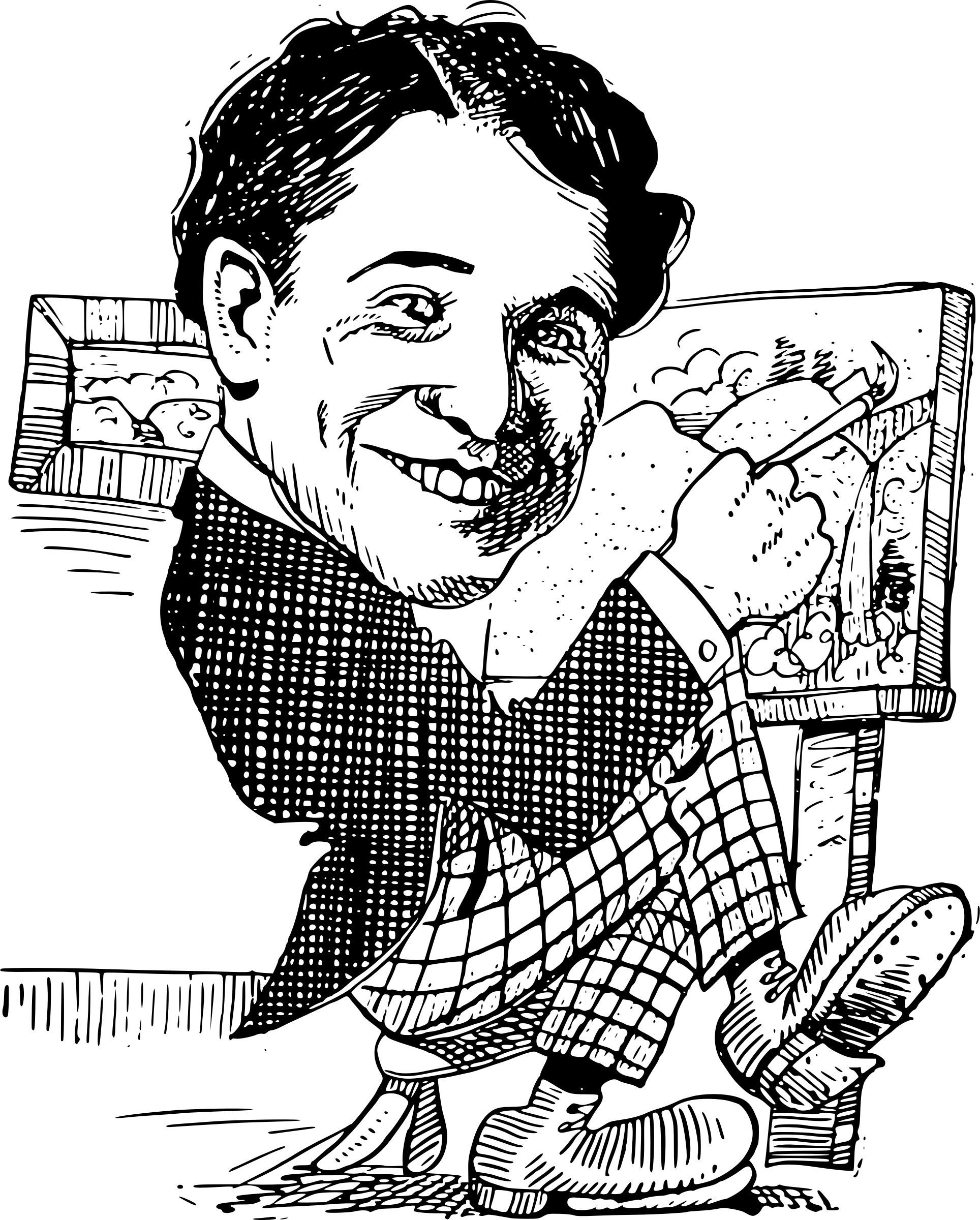 This Free Icons Png Design Of Silly Artist (1928x2400), Png Download