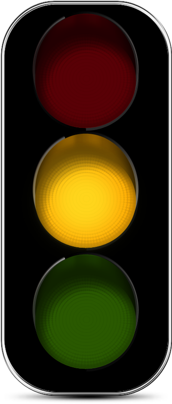 Traffic Light Png - Yellow Traffic Light Png (461x861), Png Download