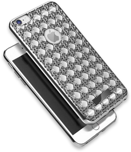 339-fashion Gold Bling Glitter Plating Diamond Phone - Iphone 6 Plus /6s Plus, Mchoice Crystal Diamond Plating (620x620), Png Download