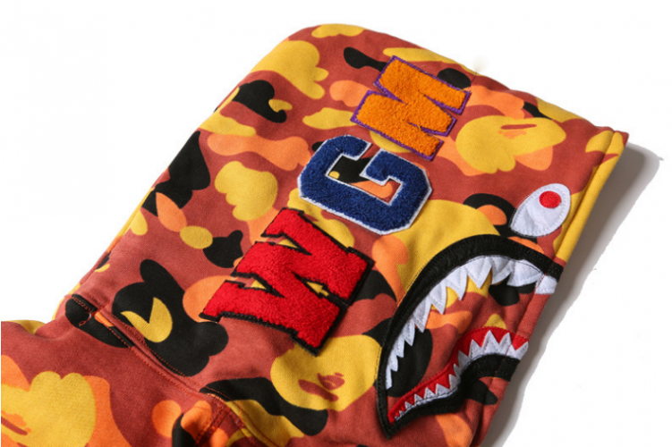 Bape 12201649 Men's Jacket Printing Hoodie Coat Shark - Hoodie (750x750), Png Download