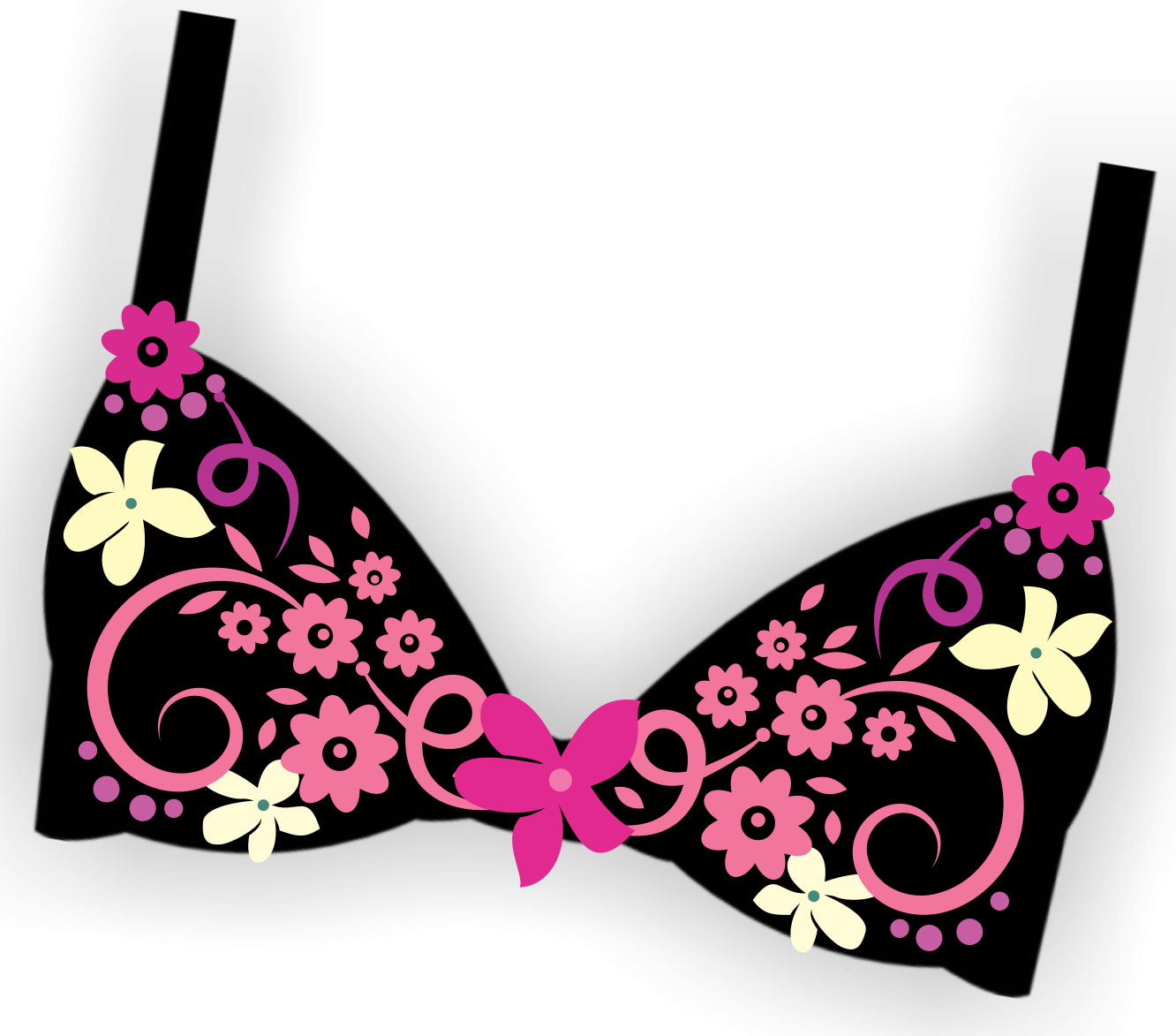 Bling The Bra Bra Clipart - Bra Clipart (1332x1173), Png Download