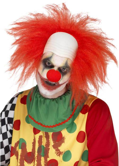 Red Clown Wig Bald (525x700), Png Download