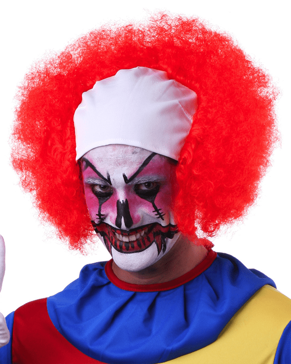 Sepia Curly Bald Clown - Costume Hat (576x720), Png Download