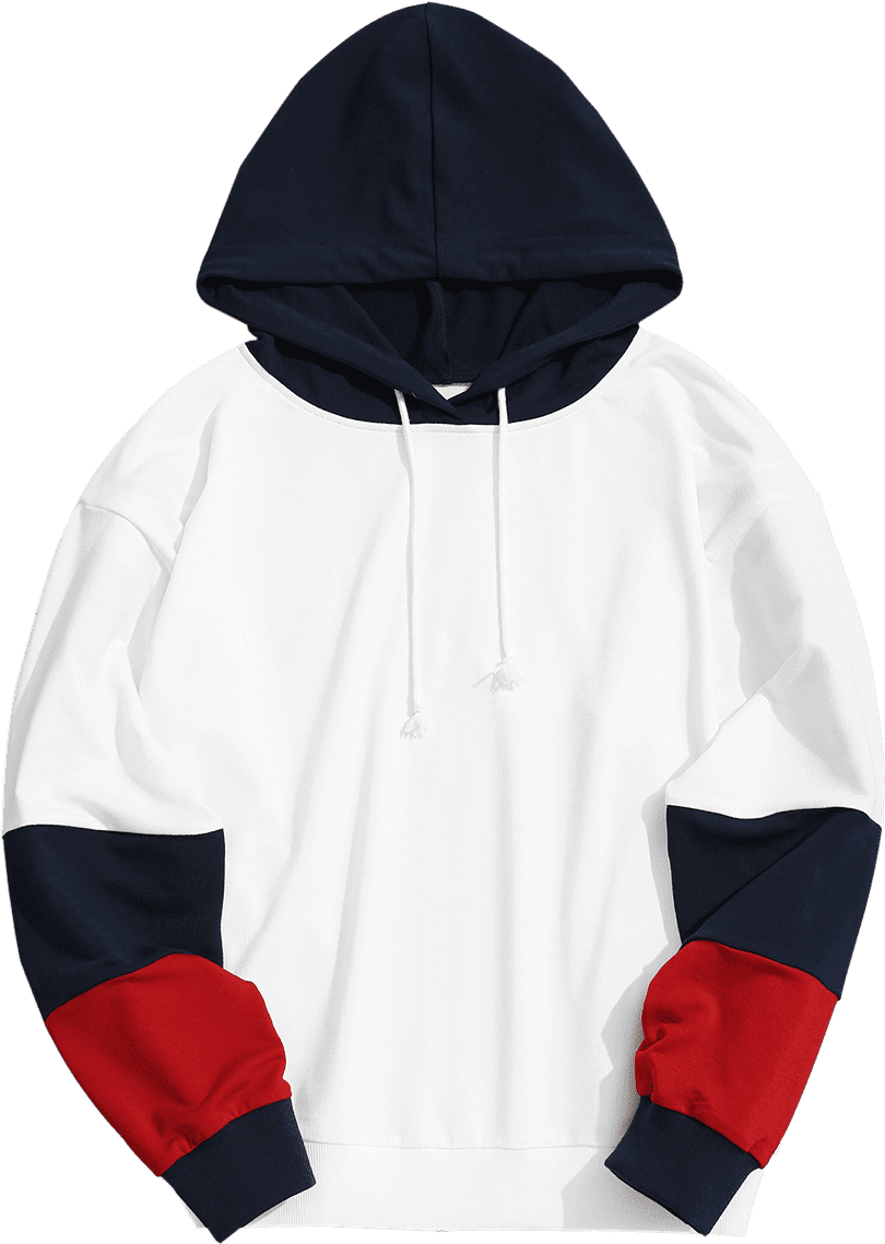 Dropship Color Block Slant Pockets Mens Hoodie To Sell - Clothing (900x1197), Png Download