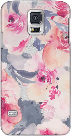 Midnight Burgundy Watercolor Flower Iphone Case - Iphone (300x497), Png Download