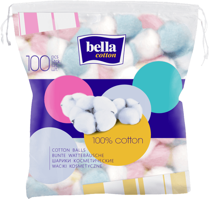 Bella Cotton Cosmetic Balls - 100 Pieces (895x895), Png Download