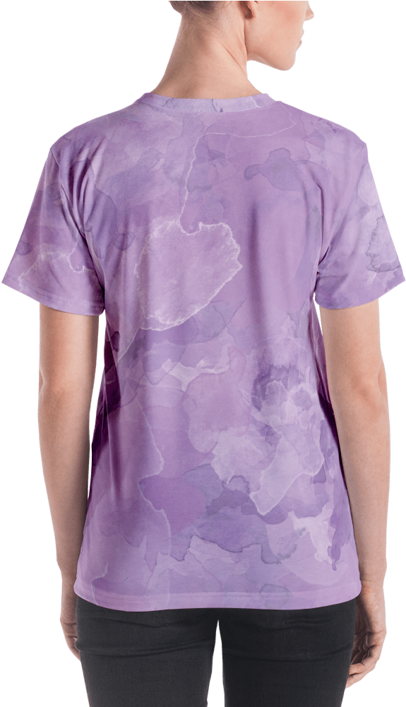 Wisteria Watercolor Women's T Shirt T Shirt Zazuze - T-shirt (1000x1000), Png Download