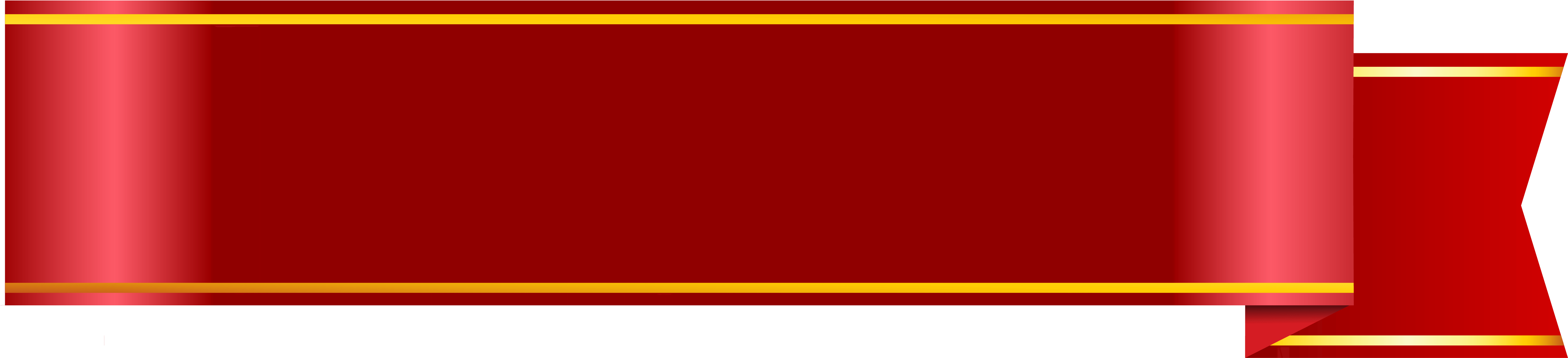 Banner - Red Ribbon Banner Png (6175x1644), Png Download