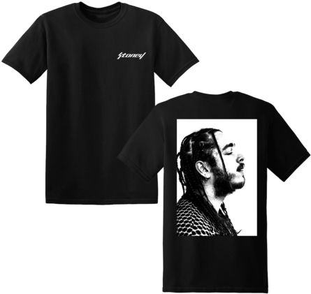 Post Malone Stoney Portrait T-shirt - Stoney Post Malone Merch (480x480), Png Download