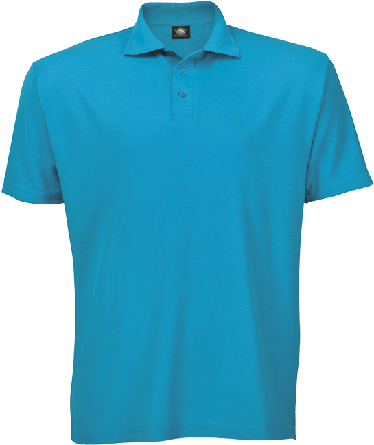 Free Tshirt Template Blue Golf Shirt - Anvil Heather Caribbean Blue (700x700), Png Download