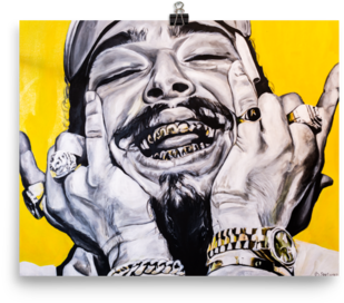 Post Malone Poster Art - Painting (480x480), Png Download