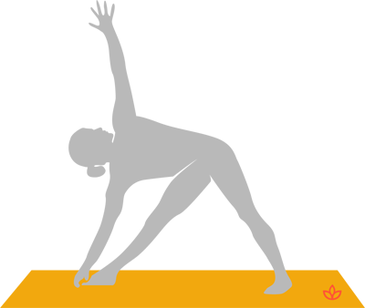 Triangle Pose - Peaceful Warrior Pose (400x338), Png Download