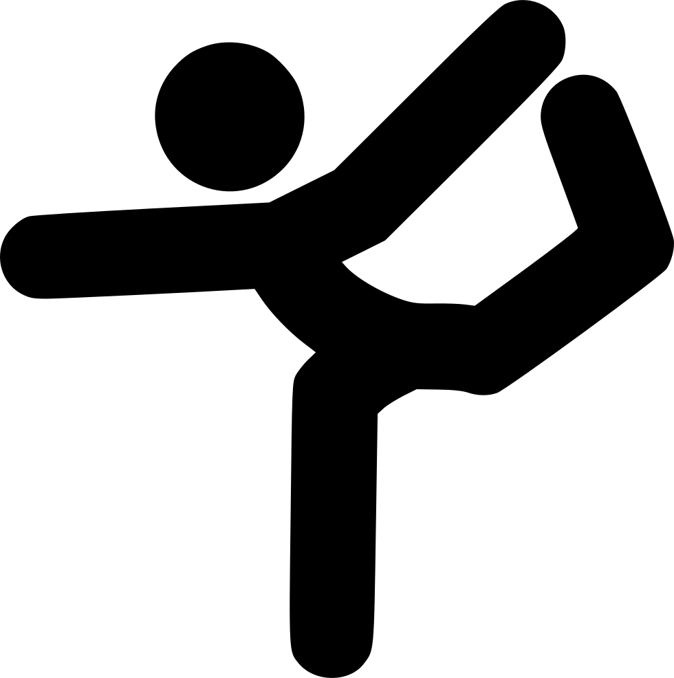 Yoga Pose Ii - Yoga Pose Icon (980x986), Png Download