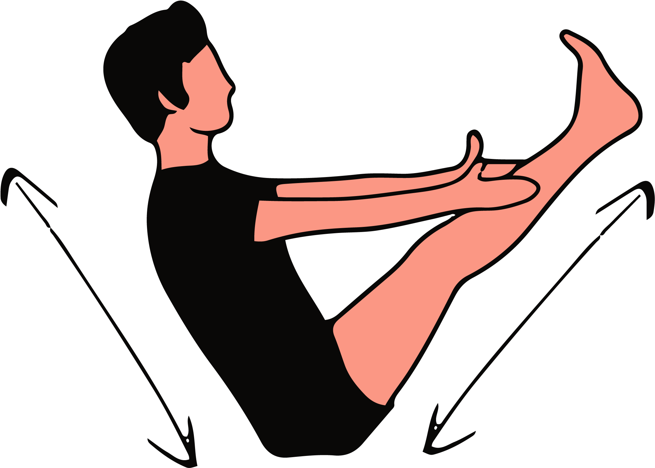 #3 Boat Pose - Yoga (3000x2121), Png Download