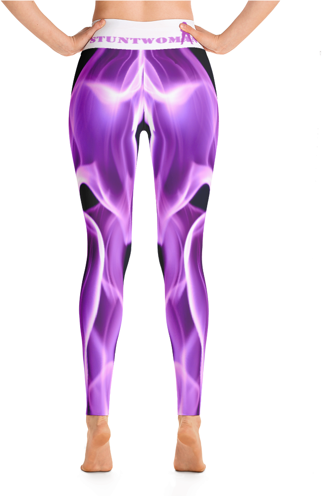 Purple Flame Yoga Leggings - Yoga Pants (1000x1000), Png Download