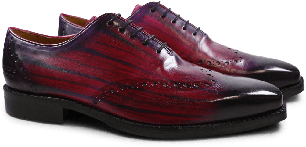 Oxford Shoes Nicolas 1 Dark Pink Shade & Lines Purple - Oxfords Melvin & Hamilton Nicolas 1 Dark Pink Shade (1024x1024), Png Download