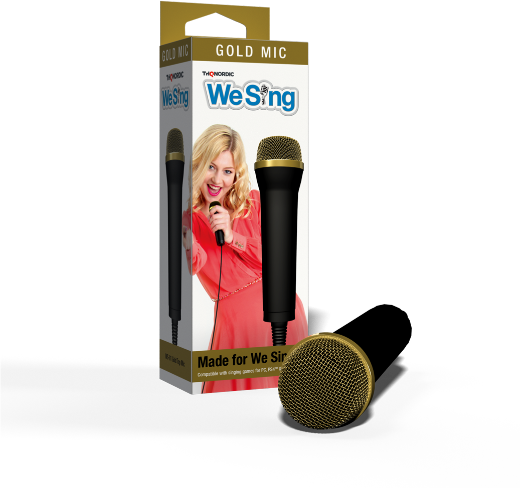Gold Top Microphone - We Sing Pop Ps4 (1036x1000), Png Download