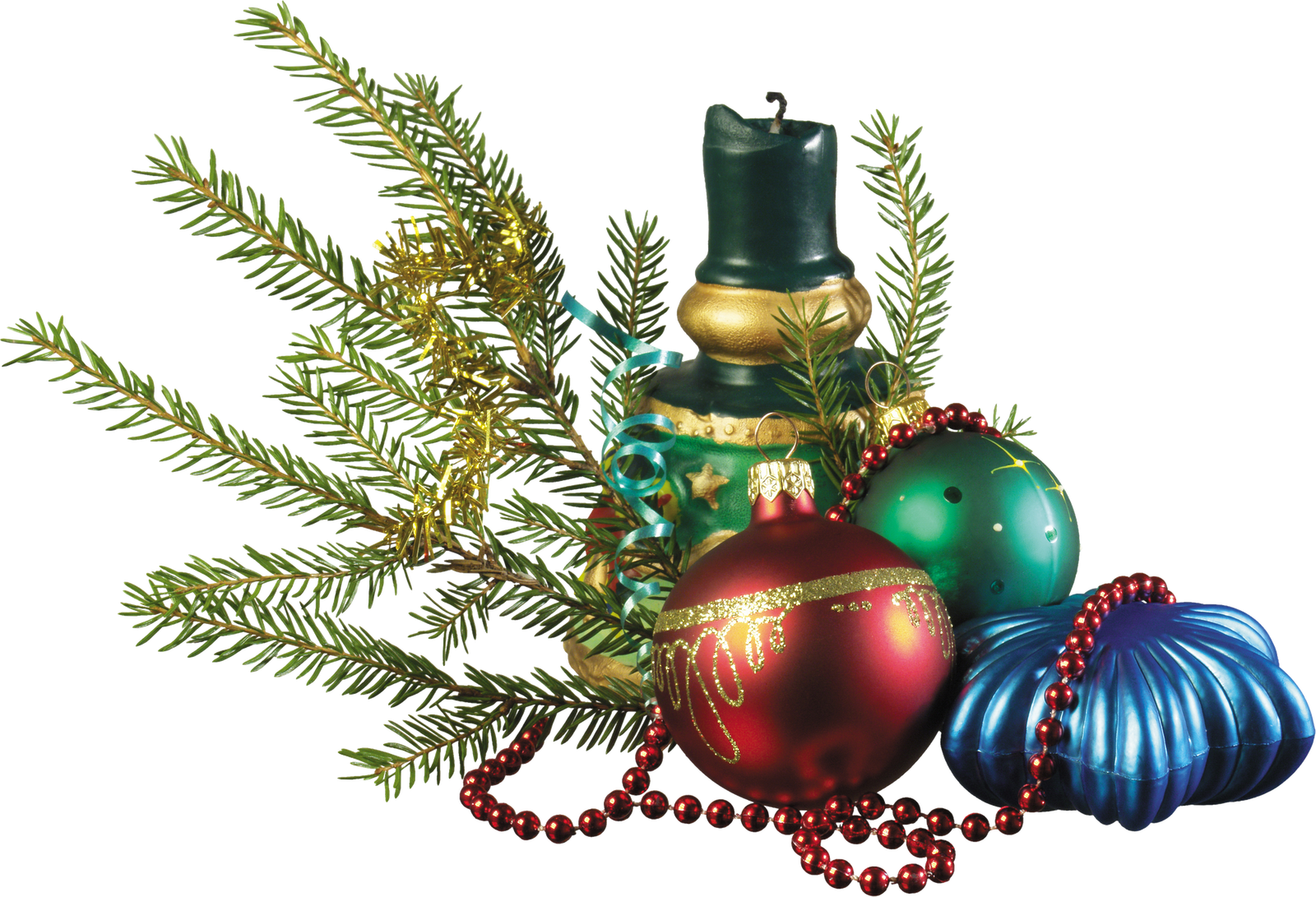 Adornos Luces Y Campanas De Navidad Png - Adornos De Navidad Vintage Png (1600x1091), Png Download