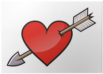 Herz Mit Pfeil (400x400), Png Download