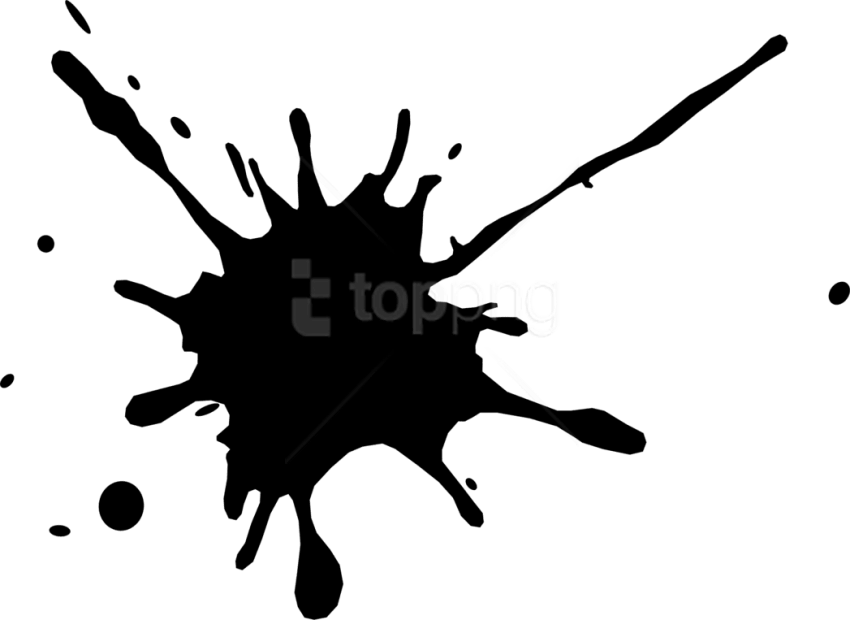 Black Paint Splatters Png (850x620), Png Download