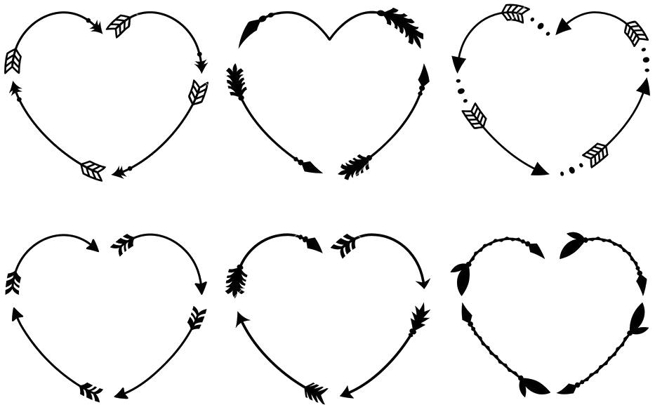 Heart Tribal Arrow Png File - Criss Cross Arrows (1000x708), Png Download
