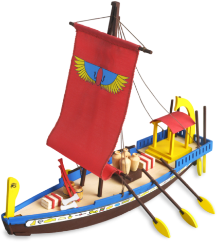 Cleopatra Egyptian Wooden Boat Model Kit -junior Collection, - Egyptian Boat Transparent (640x640), Png Download