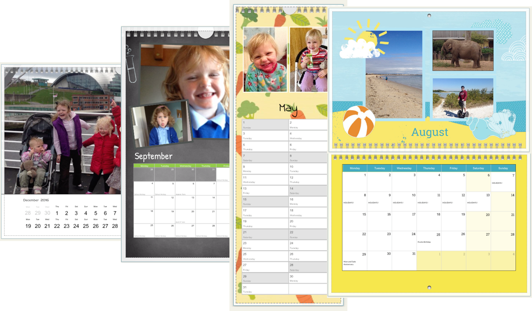 Photo Calendar Montage - Collage (1092x640), Png Download