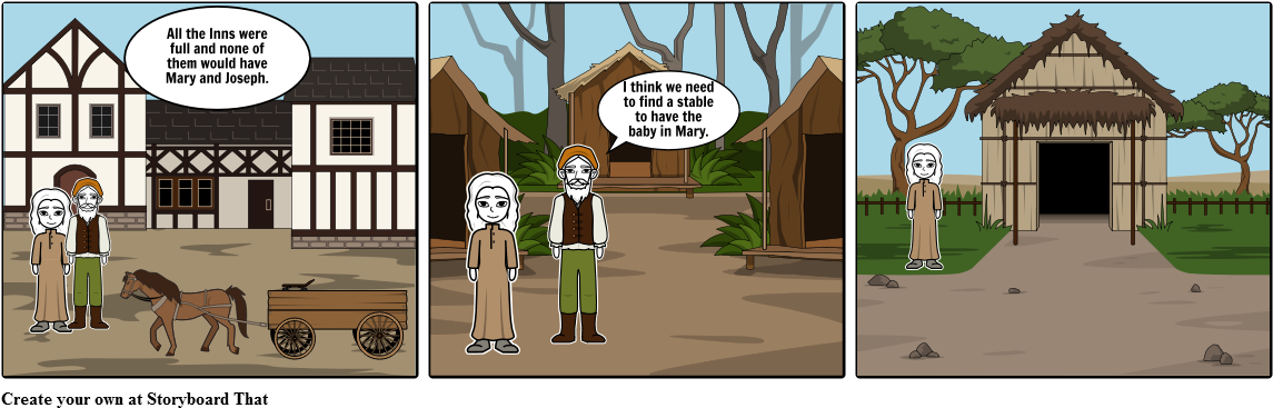 The Birth Of Jesus - Rich People And Poor People Houses (1164x385), Png Download