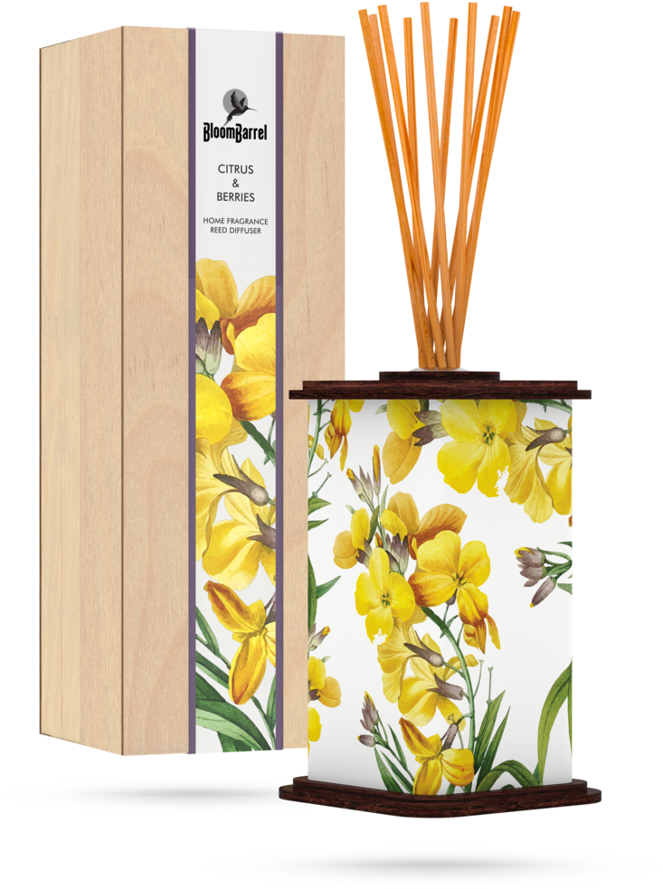 Bloombarrel Home Fragrance Reed Diffuser Citrus Berries - Perfume (1000x1000), Png Download